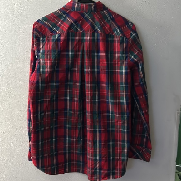 Women’s Vineyard Vines Merry Plaid Relaxed Chillmark Button Down Red Size 10 - Picture 2 of 4